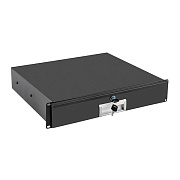 Ящик 2U для рэкового шкафа с ключом RSH-2U