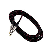 Rockcable RCL 30203 TC C/ BLACK Инструментальный кабель, джек-джек, 3 метра, в оплётке