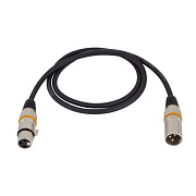 Rockcable RCL 30351 D7 Микрофонный кабель XLR(M) XLR( F) 1 м Металл. корп.