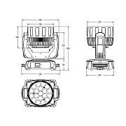 INVOLIGHT LEDMH1915W - голова вращения (WASH), LED 19x 15 Вт RGBW, DMX-512