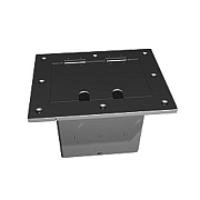 Лючок планшетный модульный ЛПМ16.10.16.04М Лючок модульный в сборе, 160х100х160 мм, 4 модуля, 2 места вывода кабеля, цвет — черный