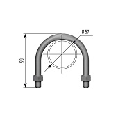 Хомут софитный D 57 мм короткий