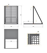 СБ-1000-К Силовой барьер безопасности (калитка) / Максимальная фронтальная нагрузка на модуль - 450 кг.