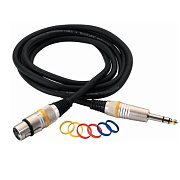 Rockcable RCL 30383 D7 F BA Кабель балансный XLR (F) - джек стерео, 3 м.