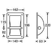 ADAM HALL 3402 - ручка для колонки, металл, 162х220 мм