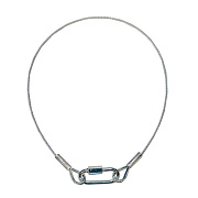 Тросик страховочный 800мм. с карабином, d=4мм, 100кг