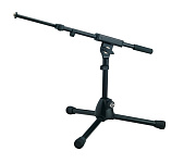 K&M 25950-300-55 микрофонная стойка "журавль", низкая, чёрная, телескопическая стрела, 280 мм