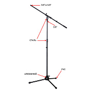 Микрофонная стойка "журавль" MS084 Black