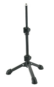 K&M 23150-300-55 настольная микрофонная телескопическая стойка, тренога, чёрная, 230-430 мм