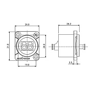 RALC2D-B Волоконно-оптический разъем LC Duplex, панельный