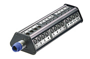 Neutrik NSB3A-32/4 распред. коробка 32 XLR female входов, 4 XLR male выхода, трапецевидная конструкция.