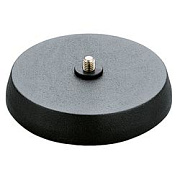 K&M 23220-300-55 настольная микрофонная стойка с круглым основанием без вертикальной втулки, чёрная