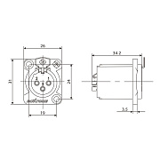 Разъем RX3FDWP-BG