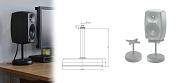 GENELEC 8000-406 настольная стойка для мониторов 8010-8040, 8320-8340, 8331-8341. Без верхней площадки, резьба 3/8"